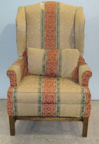 Upholstered Chippendale Wing Back Chair