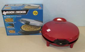 Black and Decker Belgian Waffle Maker and a George Foreman Grill