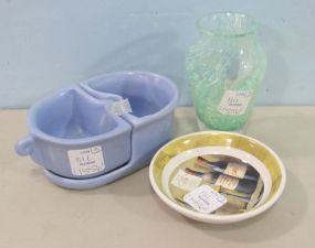 Small Glass Vase, Camark Creamer and Sugar Nesting Combo, Small Cypress Home Dish