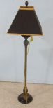 Tall Lamp with Black and Gold Shade