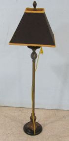 Tall Lamp with Black and Gold Shade