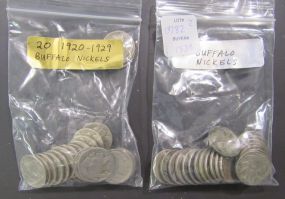 Forty Buffalo Nickels 1920-1929