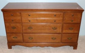 Maple Dresser with Nine Drawers