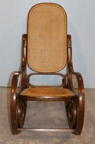 Bentwood Cane Seat and Back Rocker