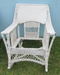 White Wicker Rocker