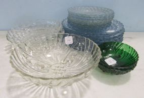 Group Lot of Bubble Pattern Glass by Anchor Hocking and  Similarly Patterned Glass