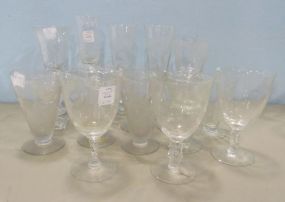 Set of Seventeen Miscellaneous Glass Stems