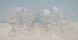 Nine Cambridge Rose Point Sherry Glasses