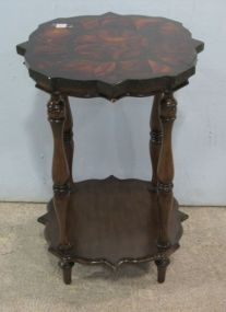 Faux Stone Inlay Top Table