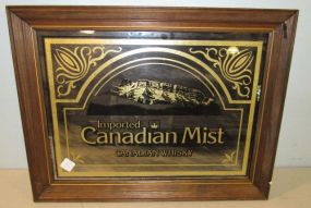 Canadian Mist Canadian Whiskey Framed Advertising Mirror