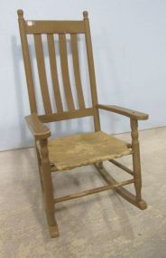 Painted Rocker with Hide Seat