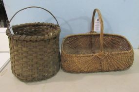 Split Oak Basket and a Gathering Basket