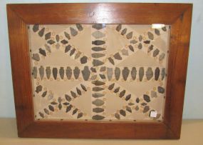 Shadow Box Framed Large Group of Arrowheads and Points