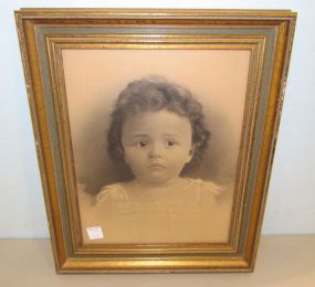 Sad Little Girl Photo Framed