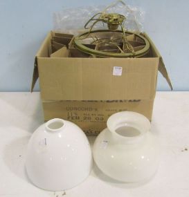 Parts For Hanging Light Fixture, Globes, Hurricanes