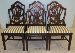 Six Mahogany Shield Back Chairs