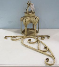 Hanging Metal Lantern With Bracket