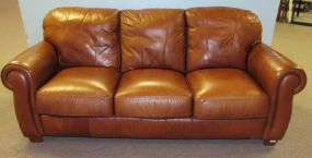 Lane Brown Leather Sofa