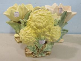 McCoy Chrysanthemum Vase and Two McCoy Tulip Vases