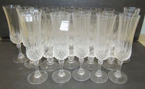 Fourteen Iced Tea Stems and Eight Champagne Flutes