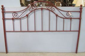 Red Metal King Size Headboard