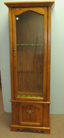 Broyhill Oak Gun Cabinet with Key