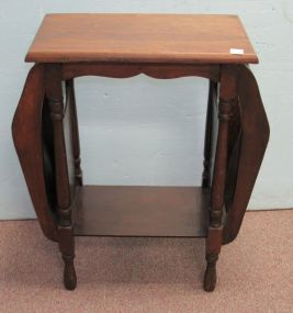 Small Side Table with Magazine Bins