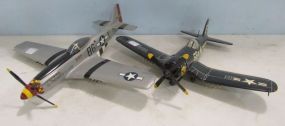 Vaught F4U-4 Corsair Marines VMF-223 Model and a Glamorous Glen III Mustang P-51D B6Y Model