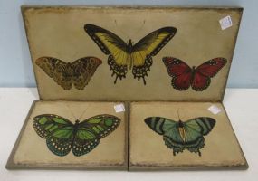 Three House in The Country Brand Butterfly Prints on Canvas