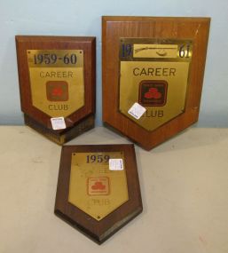 Three Vintage State Farm Career Club Plaques