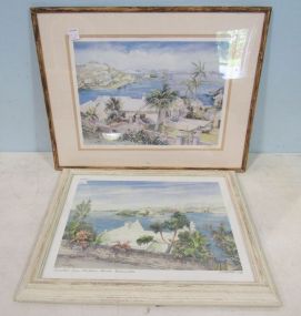 Pair of Carol Holding Bermuda Prints Framed