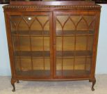 Mahogany Curio / Bookcase Cabinet