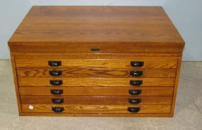 Six Drawer Map Cabinet