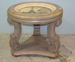 Painted and Gilded Round Center Paris Insert Table