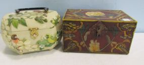 Painted Box and Decorative Purse