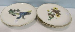 Seven American Songbird China Plates From Syracuse China