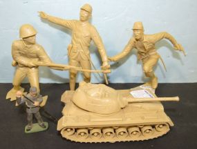 Five Plastic Military Toys