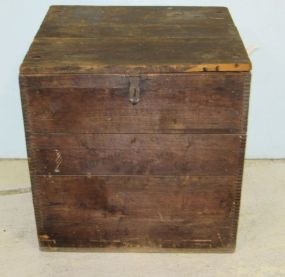 Old Large Hinged Lid Shipping Crate