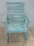 Blue Painted Rocking Chair