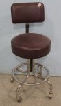 Rolling Chrome Base Vinyl Chair