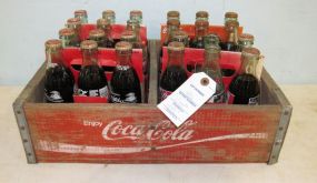 Vintage Coca Cola Crate with Eighteen Bottles