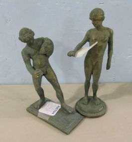 Two Metal Greek Style Figures