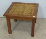 Bamboo Top Side Table