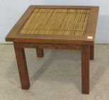 Bamboo Top Side Table