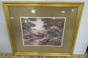 Matted and Framed Gazebo Print