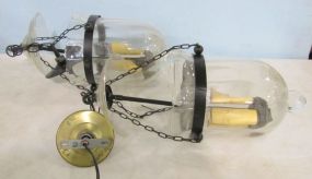 Two Hanging Bell Jar Style Light Fixtures
