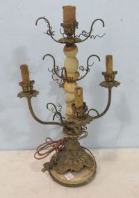 Vintage Marble Lamp Base