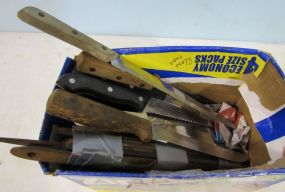 Group Lot of Files and Kitchen Knives