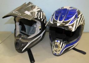 Two Motorcross Helmets