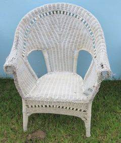 White Wicker Chair